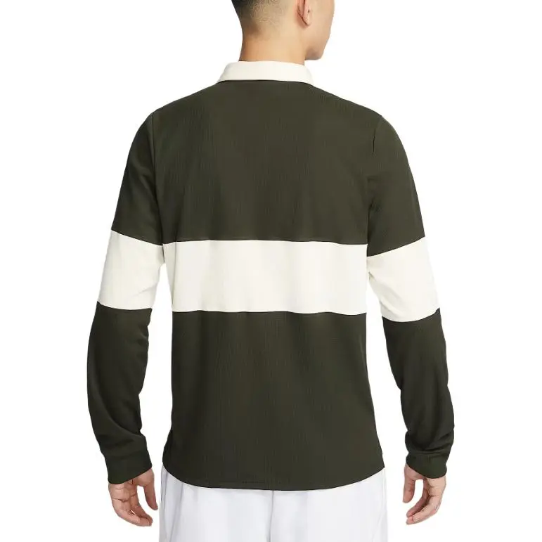 Nike Dri FIT ADVCourt Slam SS25 Tennis Top Men's Sequoia Green/Light Ivory White/White-2