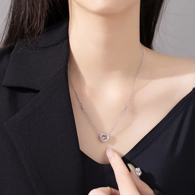 Silver Trim Alloy Necklaces Women's-40