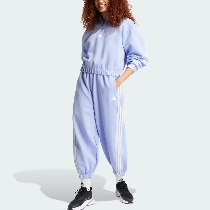 Adidas Future Icons FW24 Parachute Knitted Sports Pants Women's Blue Fireworks-1