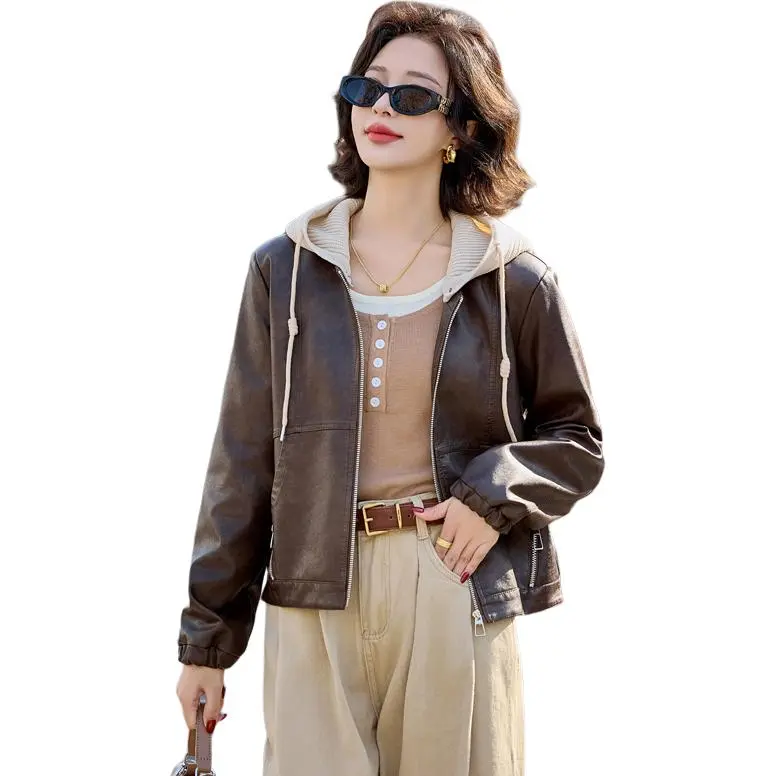 Yi Mengyuan Leather Jacket Women's-2