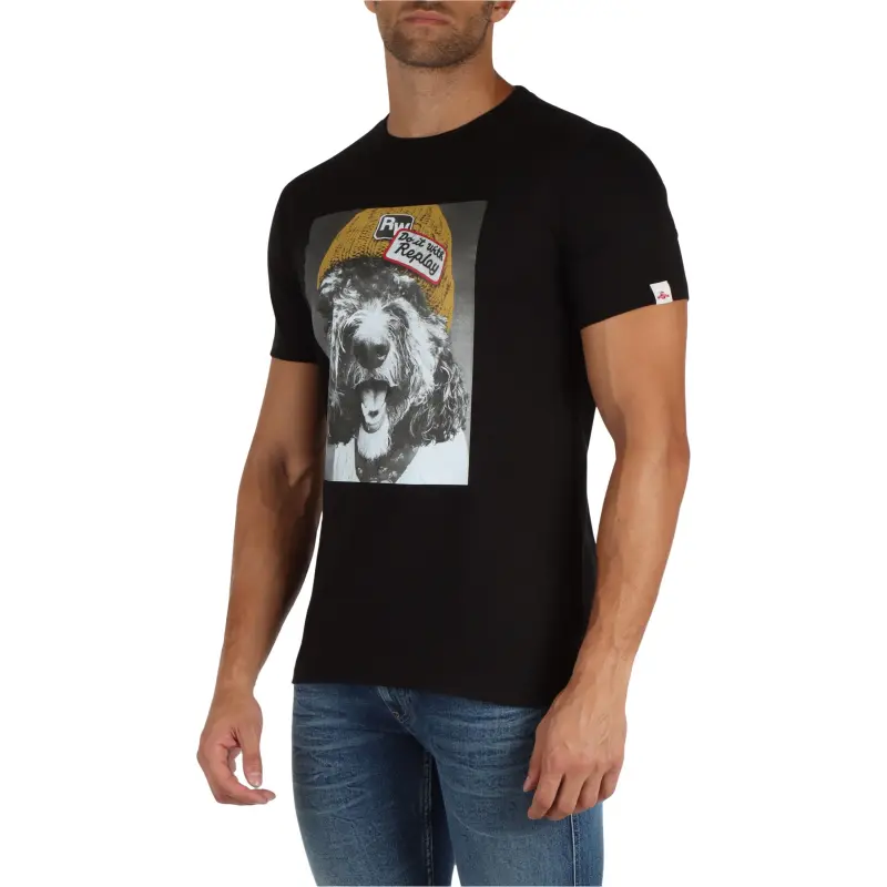 REPLAY T-Shirts Men Black-2