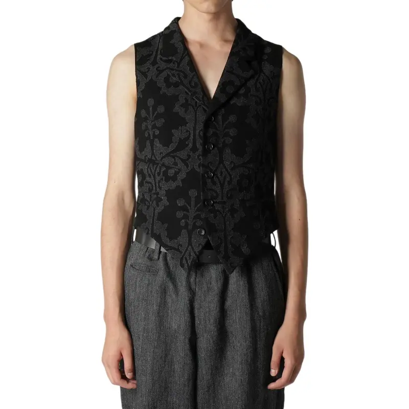 Yohji Yamamoto Patterned jacquard Waistcoat-2