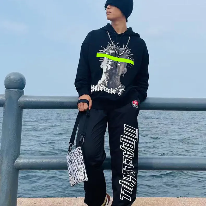 MIRACLE KILL Hooded Loose Fit Sweatshirt Unisex-34