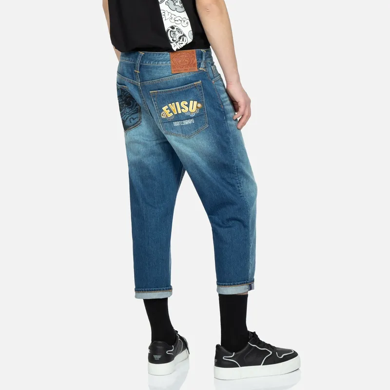 EVISU Jeans Men Denim Blue-3