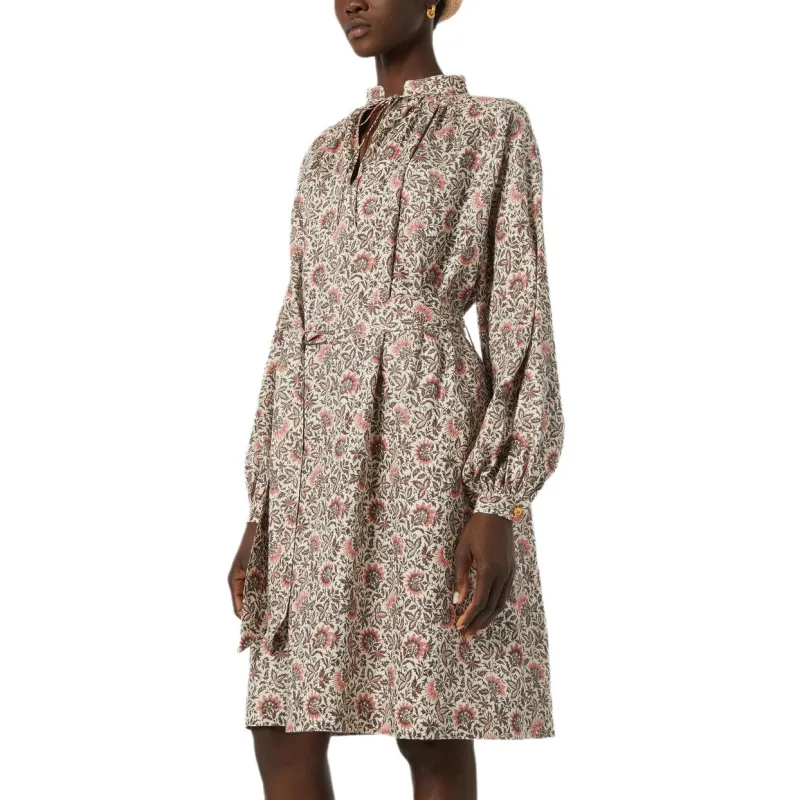 Loro Piana SS25 Long Sleeved Dress Women's Multicolor-4