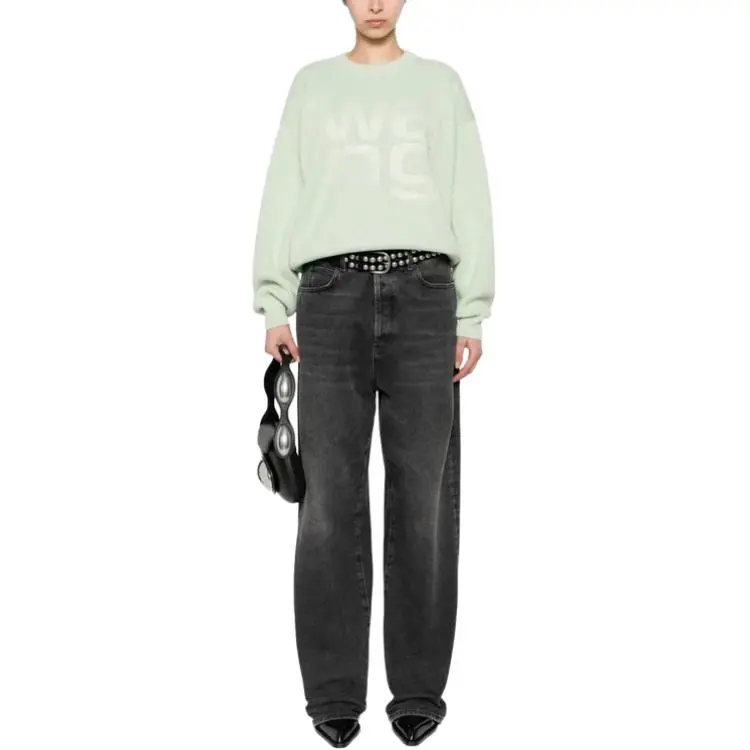 Alexander Wang Logo Detailed Knit Sweater-1