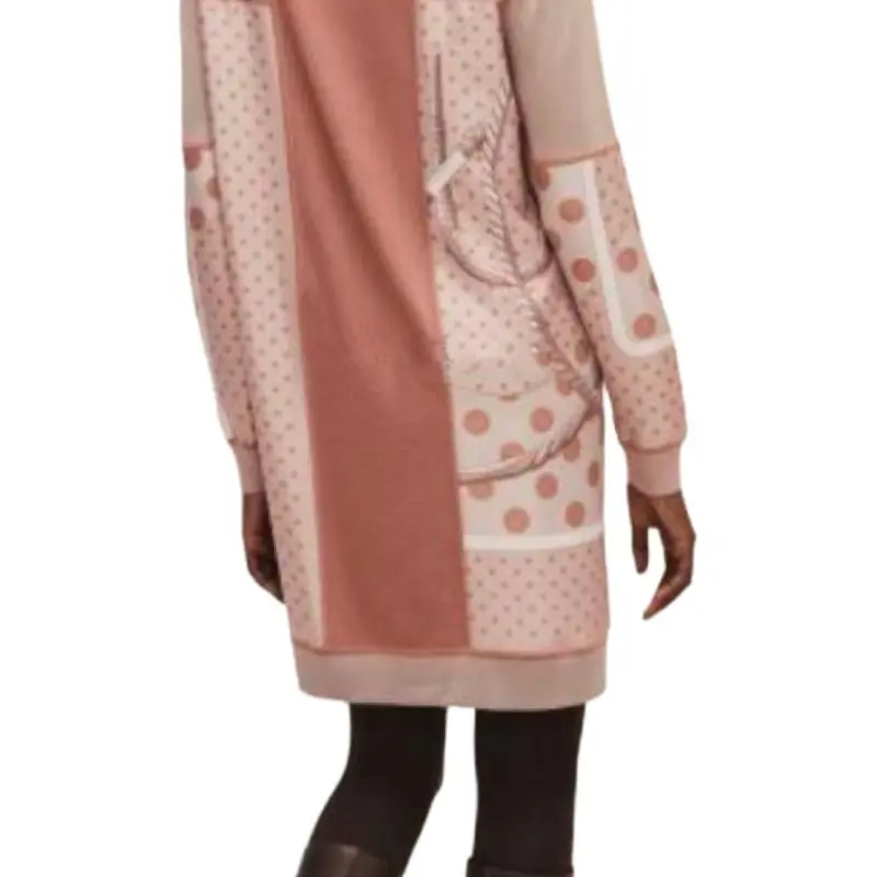 HERMES Long Sleeved Dress Women's Beige-4