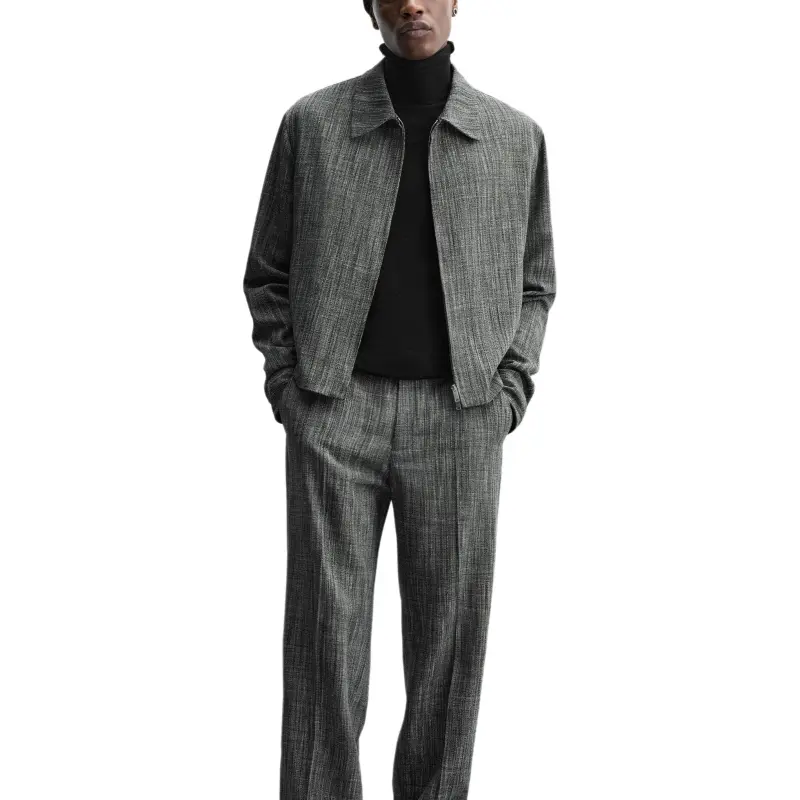 ZARA Jackets Coats Men's Black/White-3