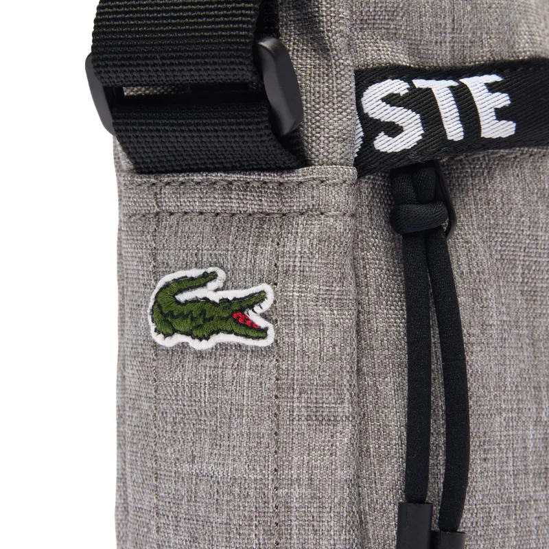 LACOSTE Recycled Polyester Camera Bag Shoulder Bag Crossbody Bag Men's Gray-3