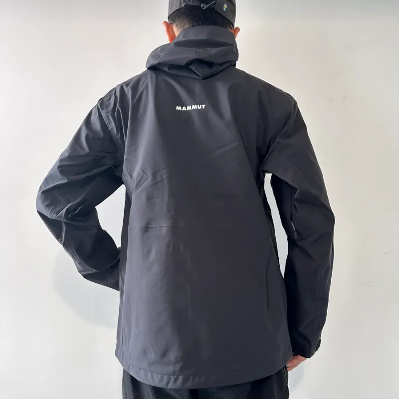 MAMMUT Outdoor Hiking Water Resistant Windproof Breathable Windbreaker Jacket Men's Black-3