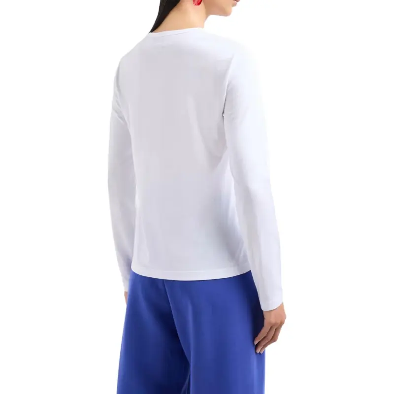 EMPORIO ARMANI Asv Jumper In Supima Jersey With Embossed Signature Logo Embroidery-2