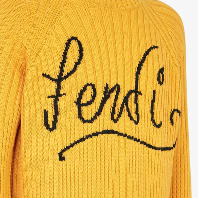 FENDI Sweaters Men Yellow-4