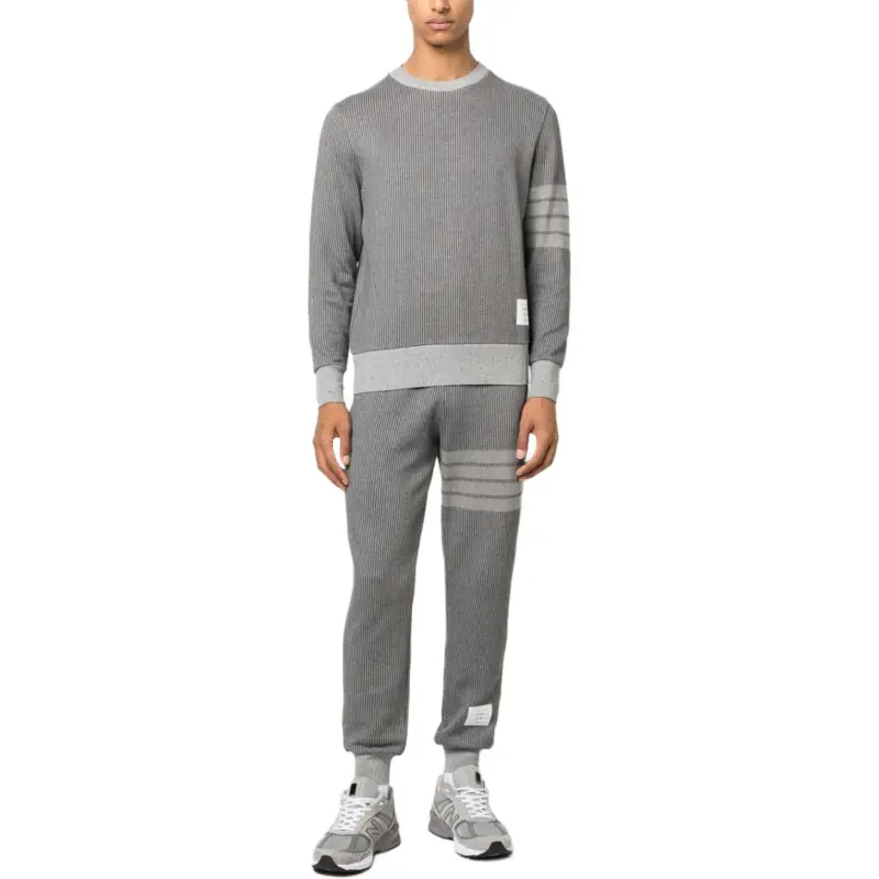 THOM BROWNE 4 Bar Knitted Track Pants-4