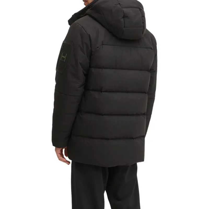 HUGO BOSS Logo Patch Hooded Parka-4