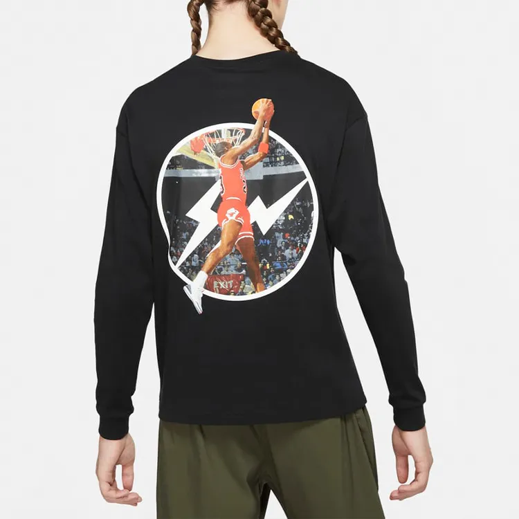 Jordan x Fragment Design T Shirt Asia Version Men's Black-2