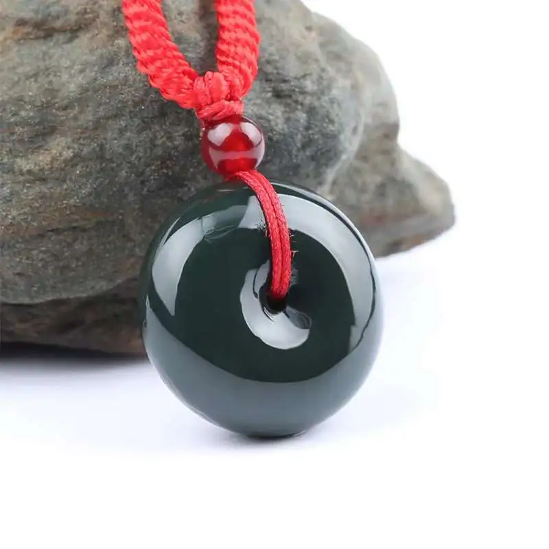 JUNWEN Hetian Jade Necklaces Green Jade Unisex-6