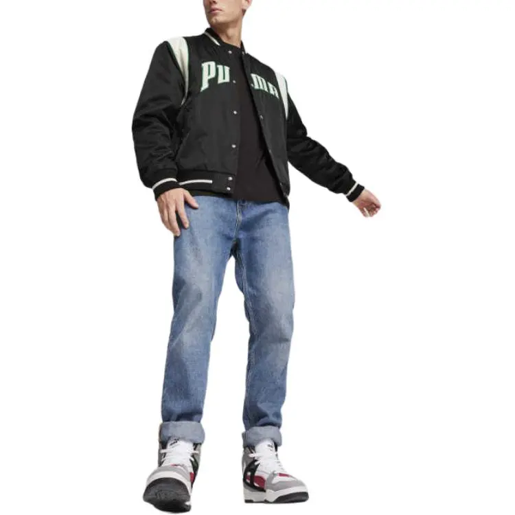 PUMA Baseball Jacket Unisex Black-2