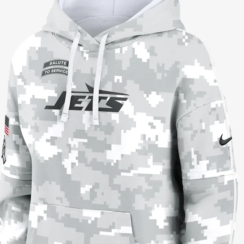 Nike New York Jets Salute To Service Primary Edge Club Women's Nike Nfl Pullover Hoodie-2
