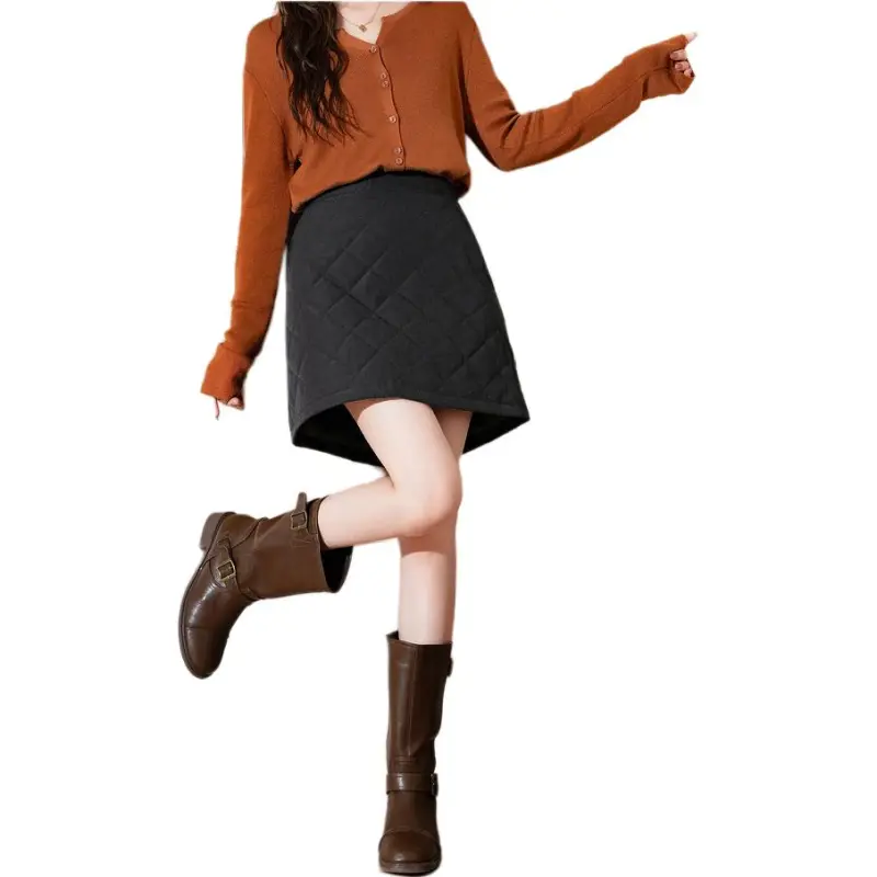 Tonlion Casual Short Skirts Women's Black-2