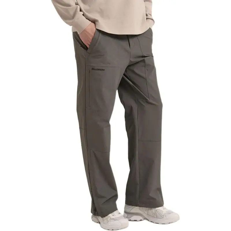 SALOMON Sports Pants Unisex Gray-3
