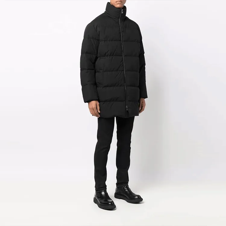 EMPORIO ARMANI Zip Up Quilted Puffer Coat-3