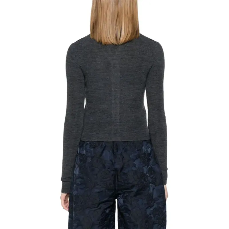GANNI V Neck Argyle Knit Cardigan-4