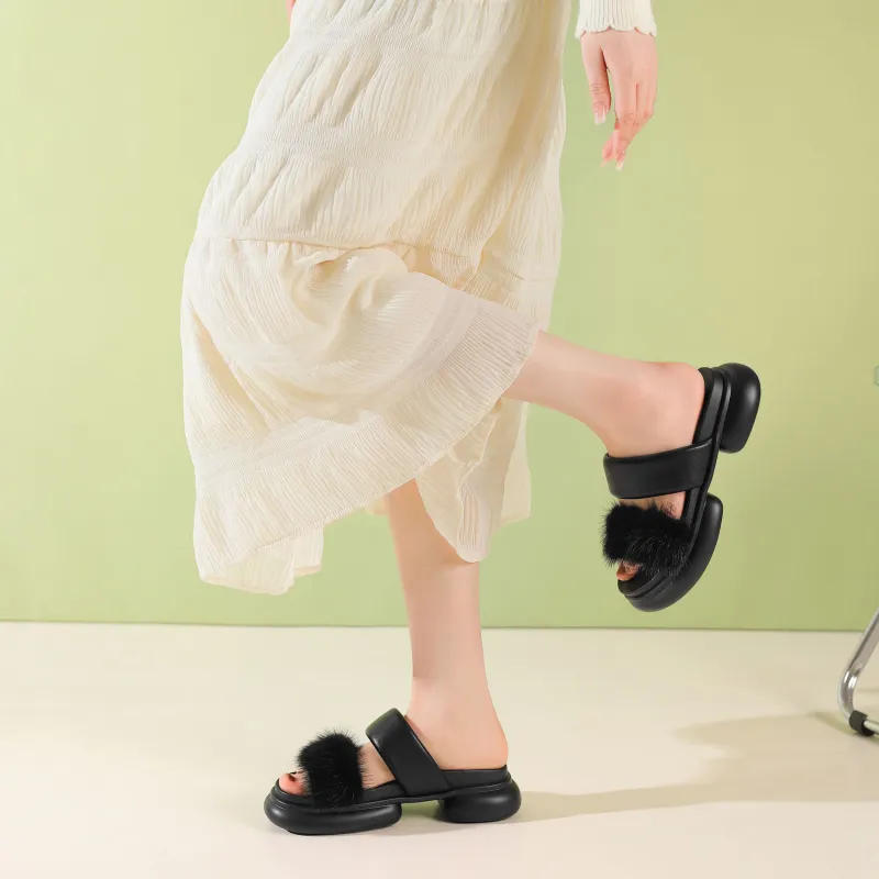 JOSINY Roman Sandals 5cm Women's Black/Ecru-6