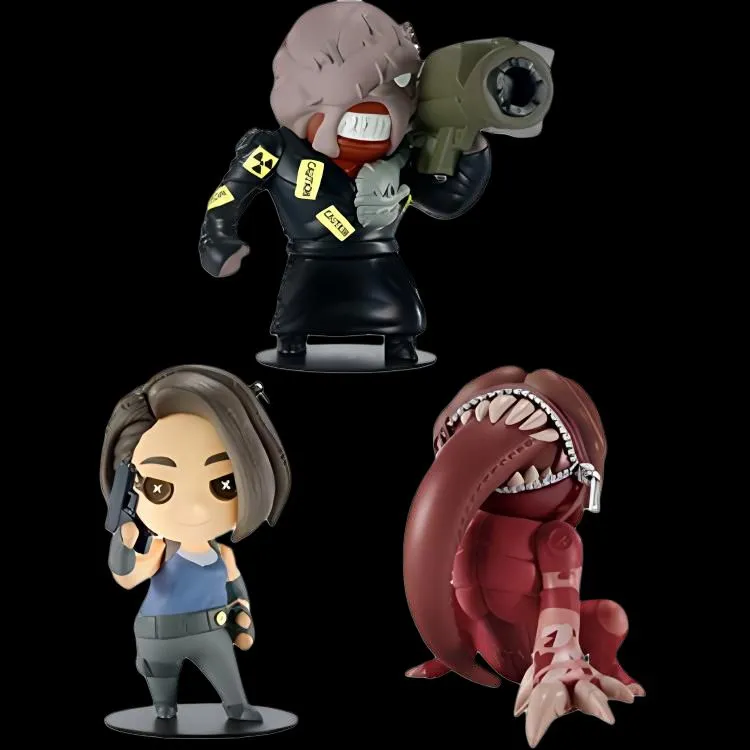 PRIME 1 STUDIO Resident Evil Characters Cutie1plus Resident Evil 3 Remake Combination Set 11cm/12cm/9.5cm Chibi Figures-2