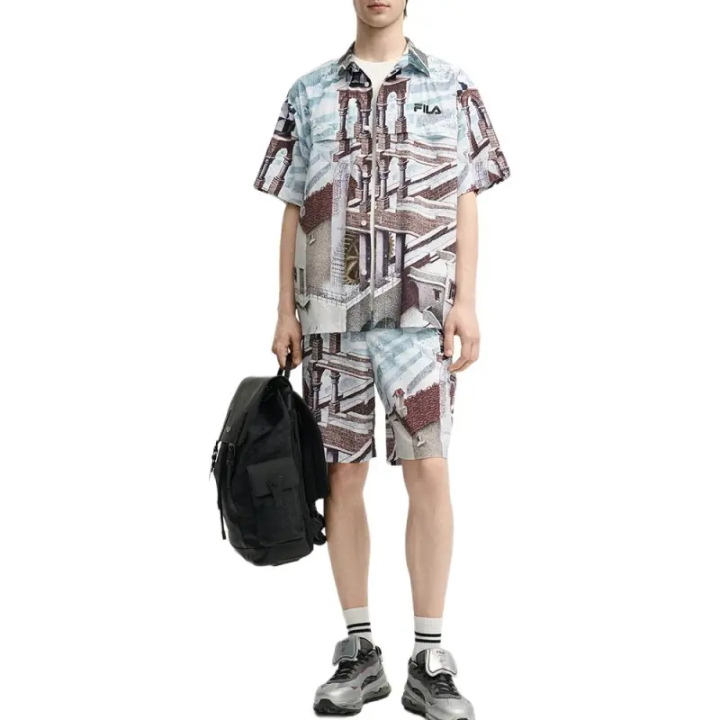 FILA x M.C.ESCHER Shirt Men's All Over Print-2