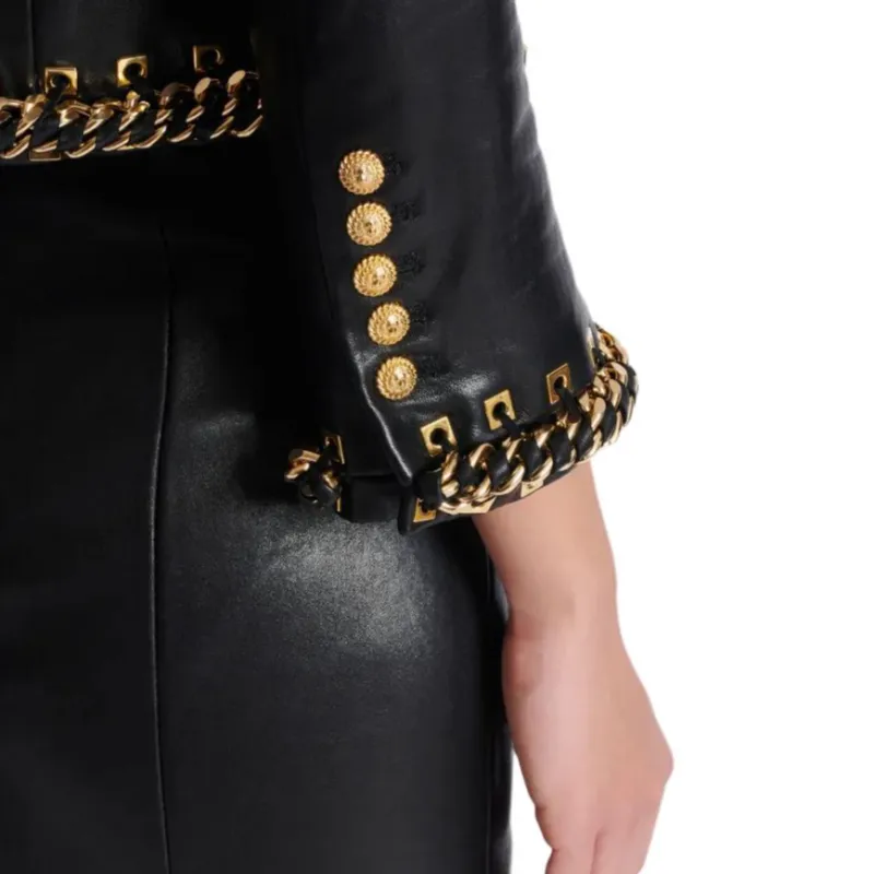 BALMAIN Chain Detailing Jacket-6