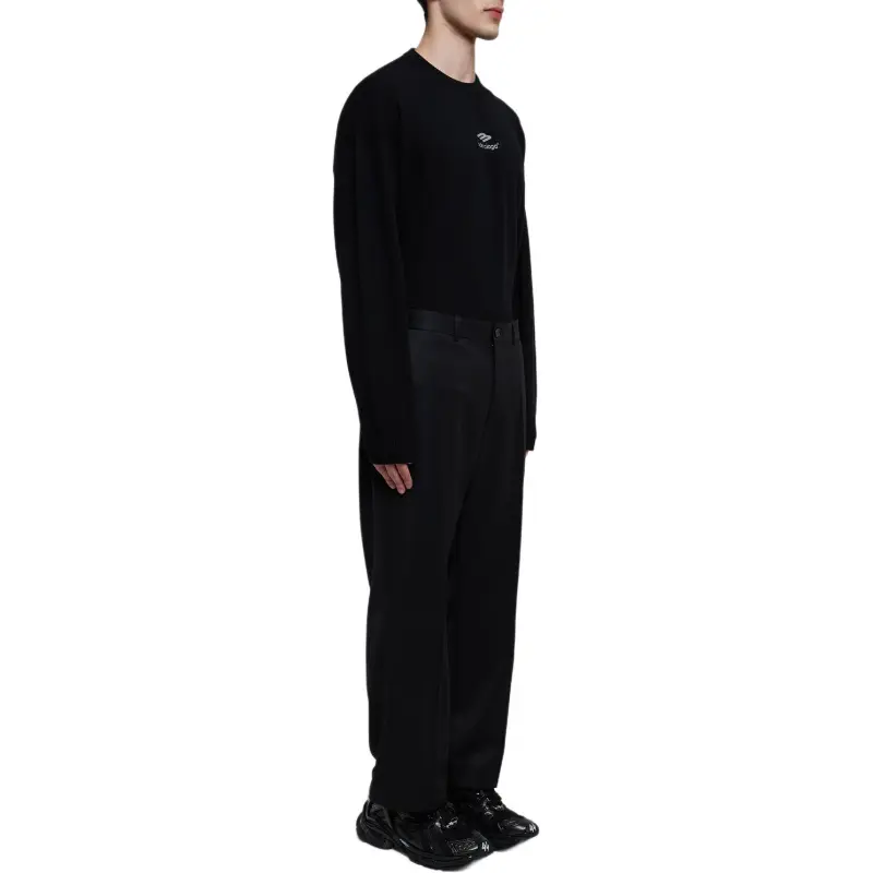 Balenciaga Casual Pants, Regular Fit Men's Black-4
