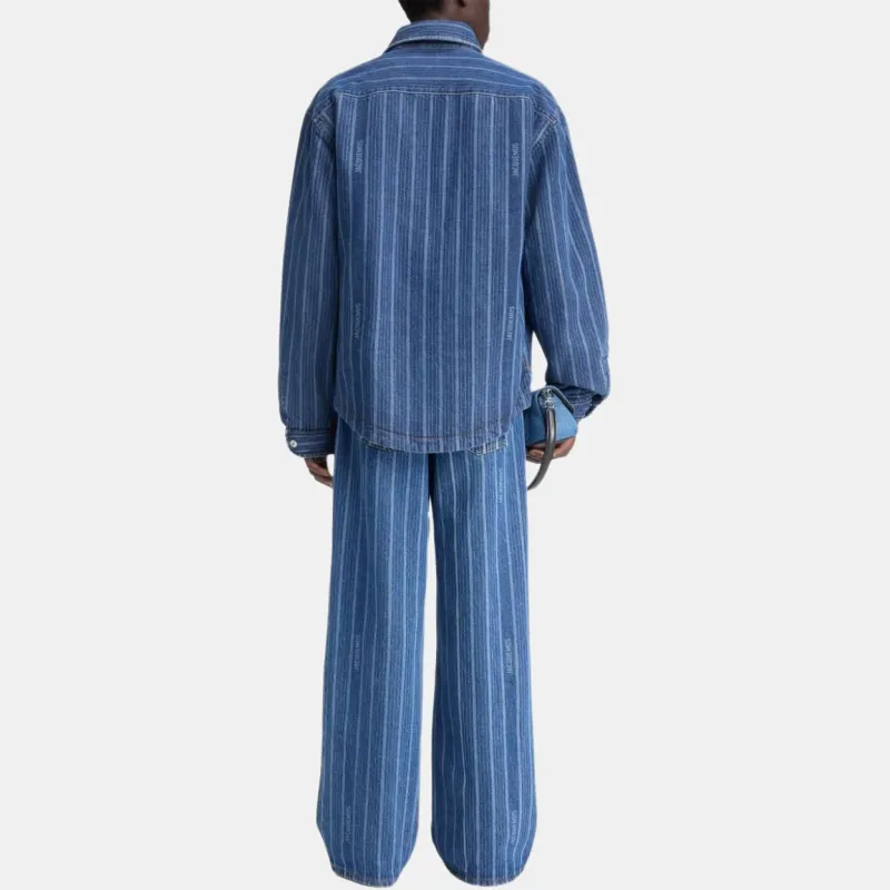 Jacquemus Logo Embroidered Denim Shirt-3