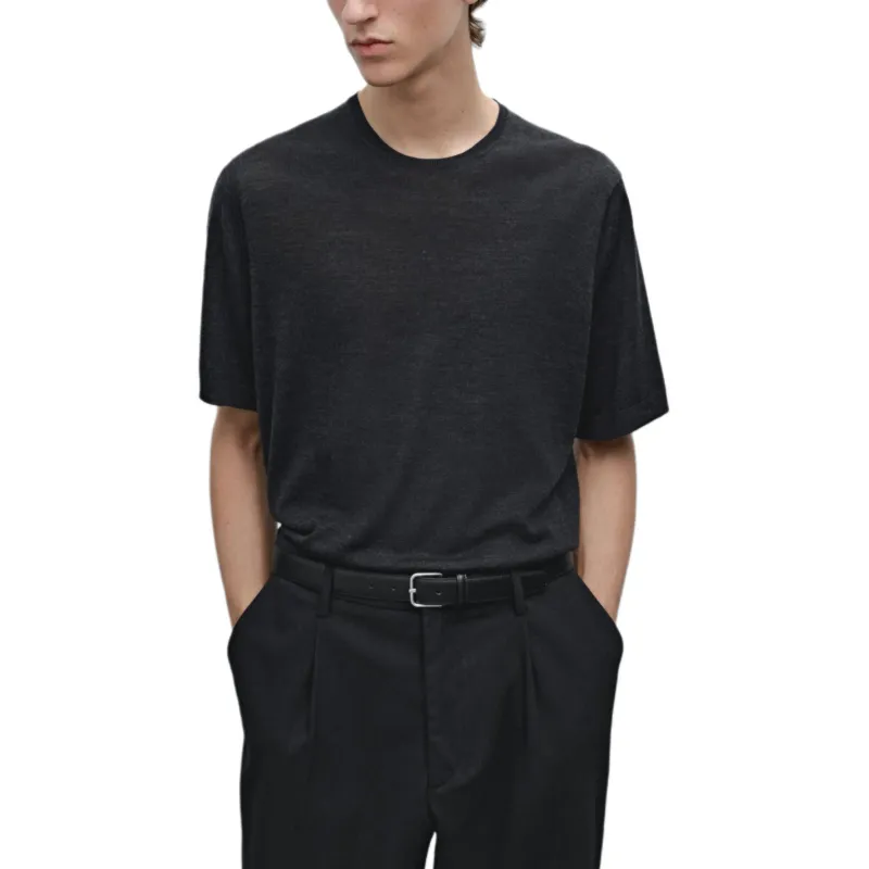 Massimo Dutti T Shirt Men's Dark Gray-2