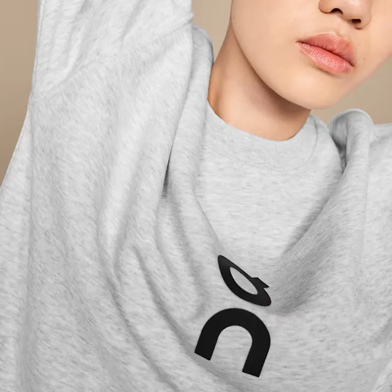 On Club Crew Sweatshirt Women's Meteorite Gray-4
