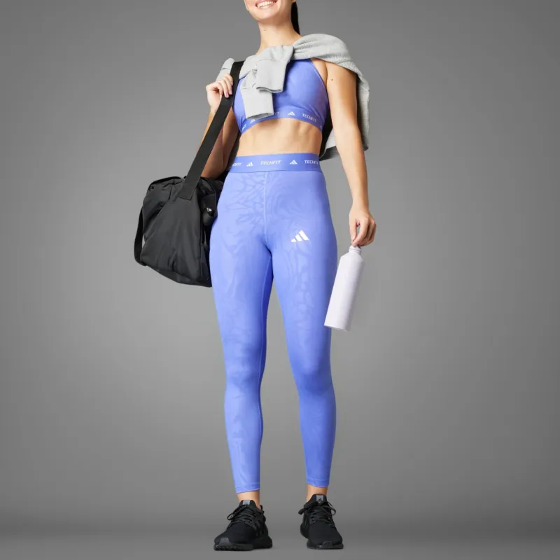 Adidas Free Shipping With AdiClub Techfit Printed 7/8 Leggings-3