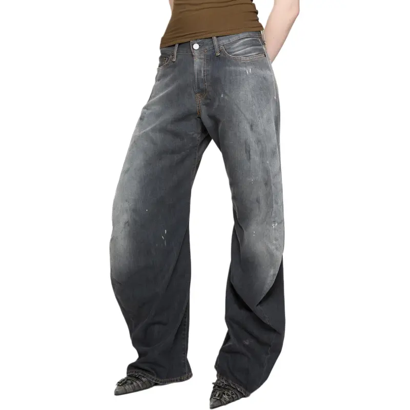 Acne Studios Loose Fit Jeans 'Black'-3