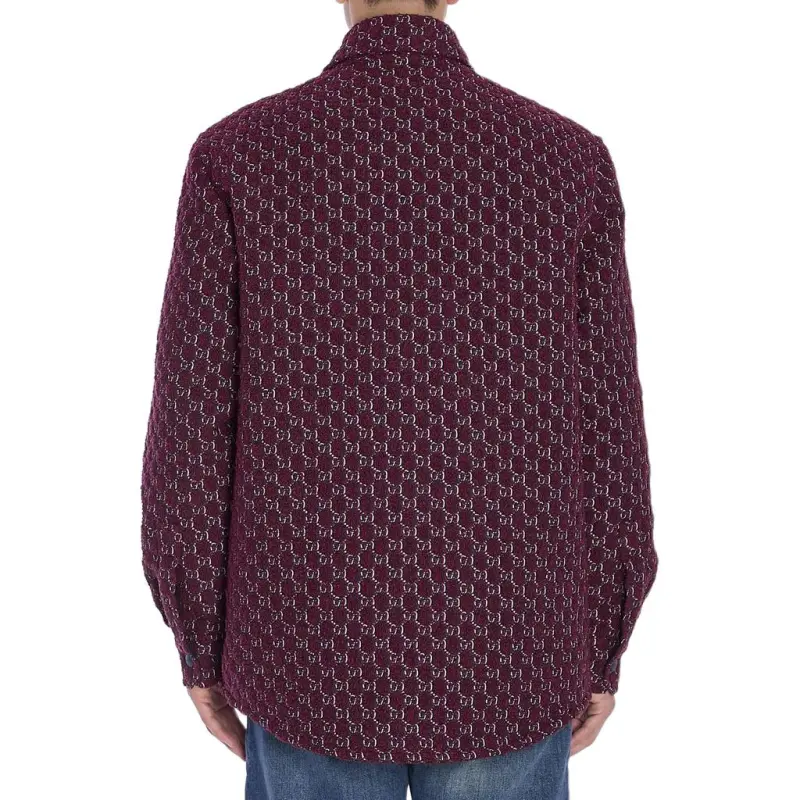 GUCCI Bouclé Wool Jacquard Shirt-2