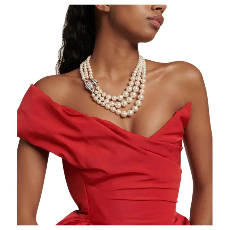 Vivienne Westwood Orb detail Pearl Necklace-4