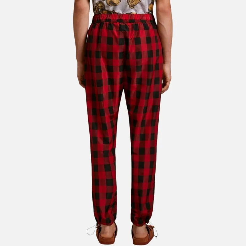 PALM ANGELS Check Print Track Pants-4