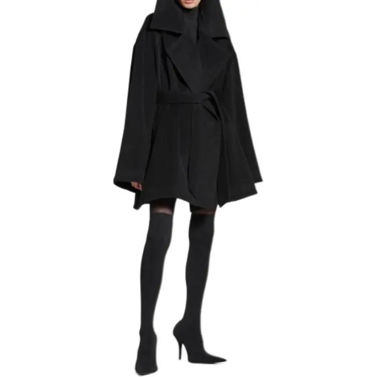 Balenciaga SS25 Jackets Coats Regular Fit Women's Black-2
