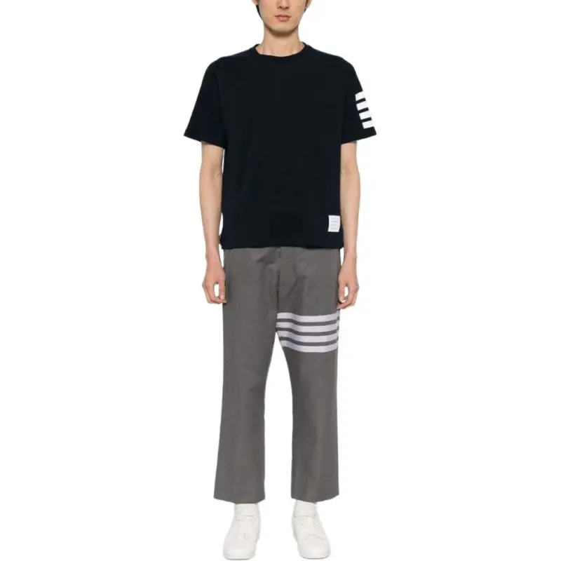 THOM BROWNE 4 Bar Stripe Crewneck T Shirt-2