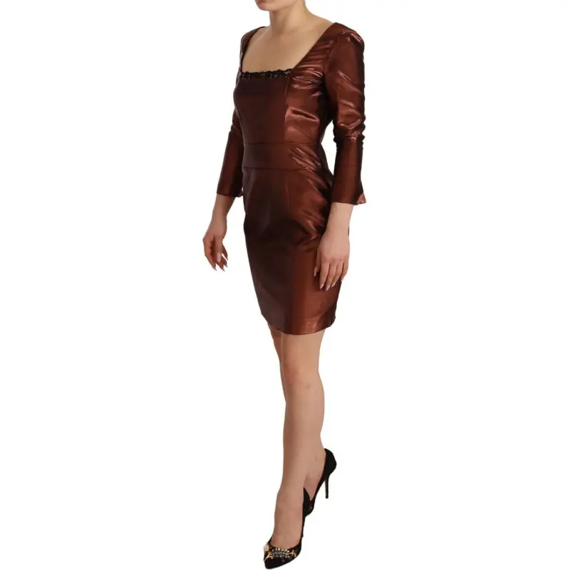 GIANFRANCO FERRE Long-Sleeved Dresses Women's Bronze-2