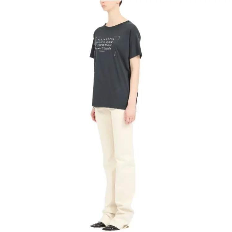 Maison Margiela Logo print Cotton T shirt-5