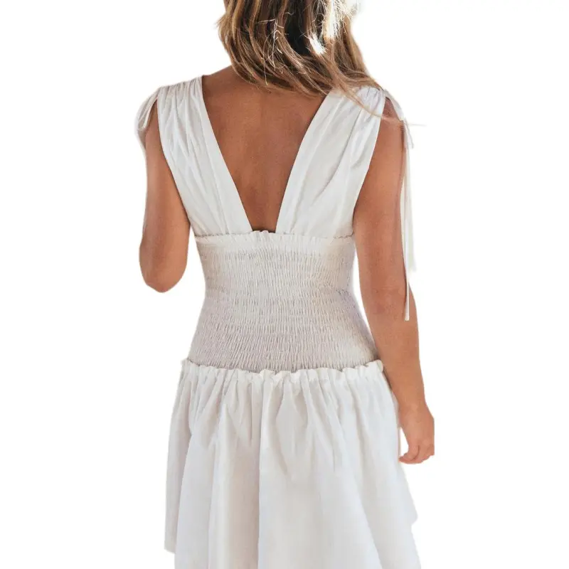 ZARA Sleeveless Dress Women's White-2