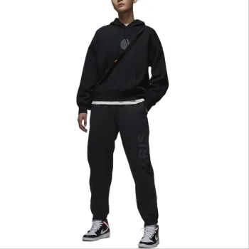 Jordan Brooklyn Fleece Paris Saint-Germain Knitted Sports Pants Women's Gray Black