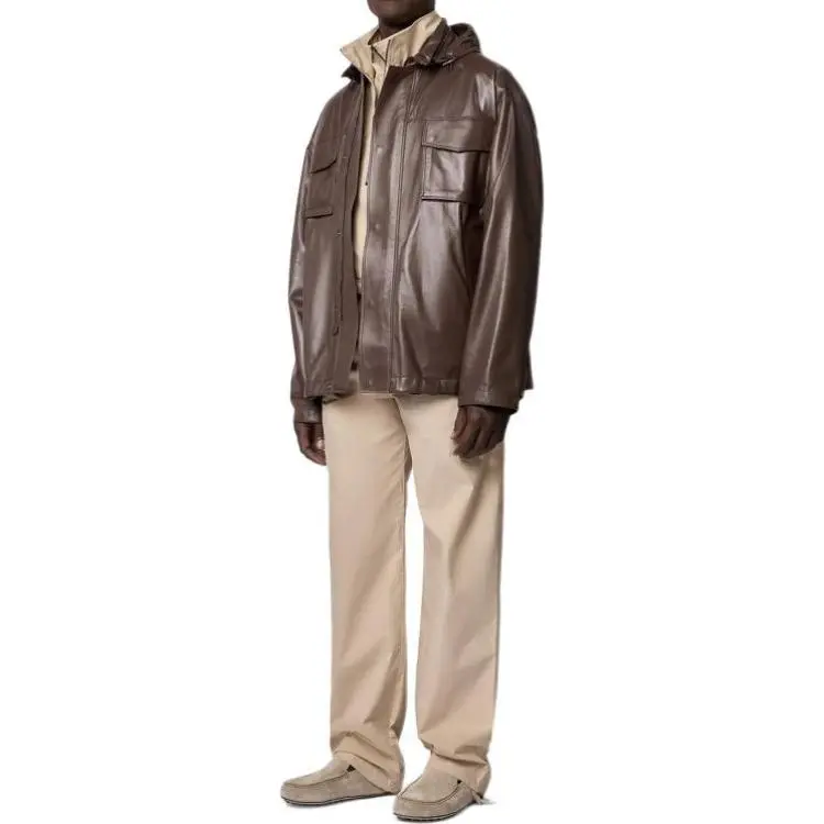 TOD'S SS25 Leather Jacket Men's Brown-2