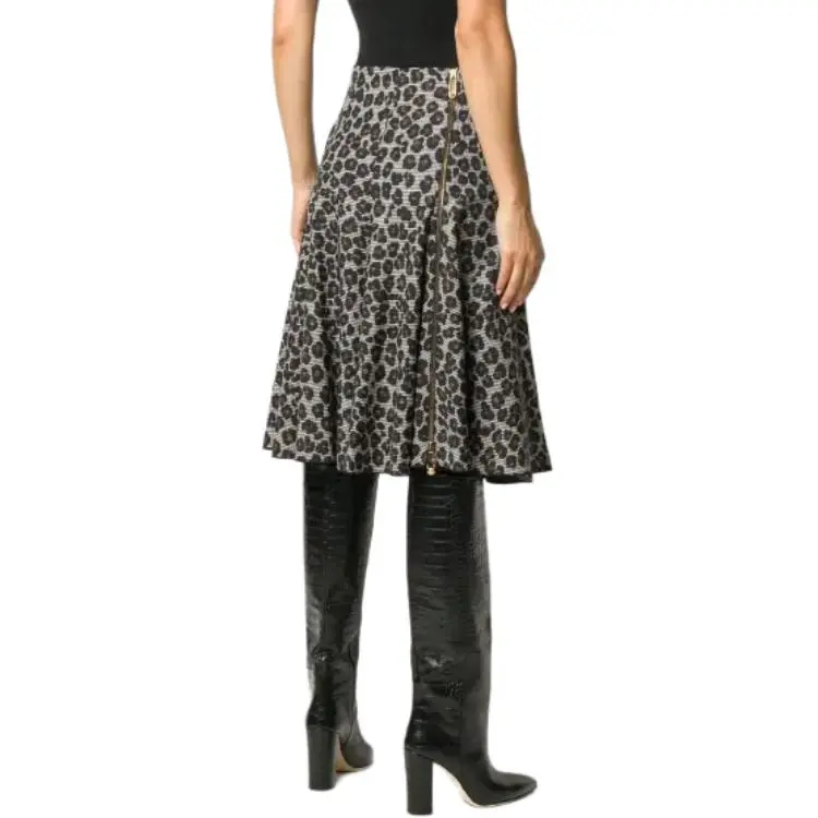 FANSIZHE Casual Long Skirts Women's Gray-2
