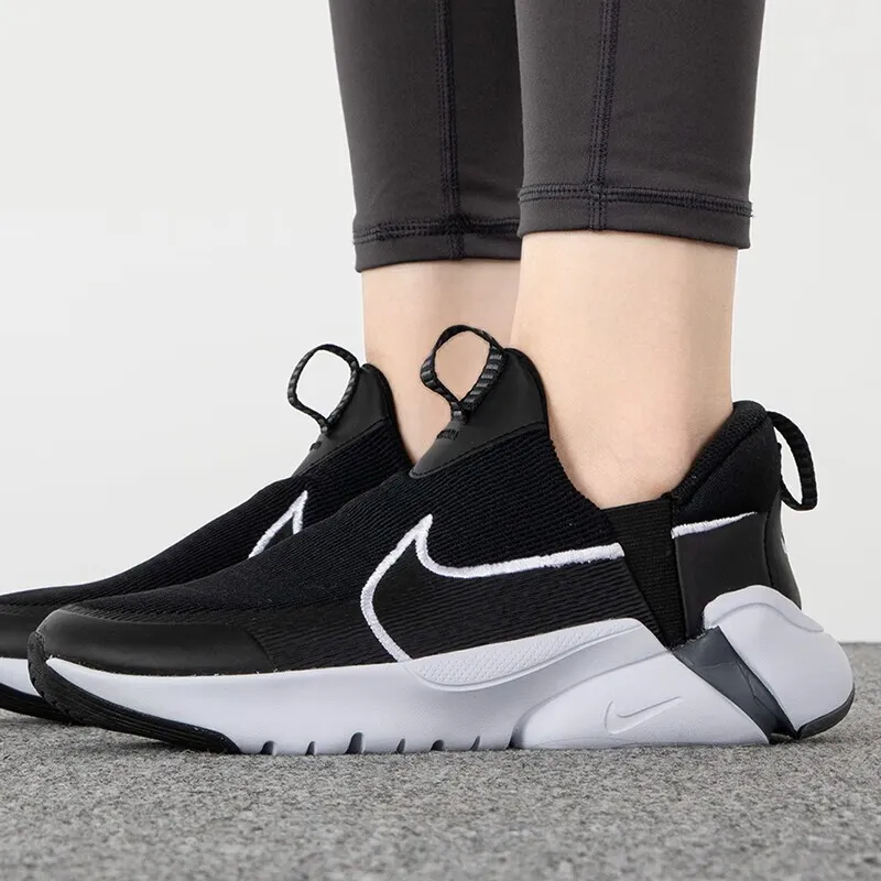 Nike Flex Plus 2 Abrasion Resistant Breathable Low Top Kids' Running Shoes Black Unisex-4