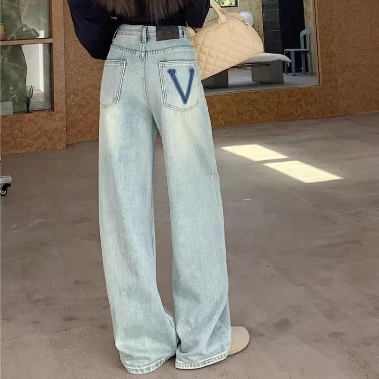 YuChaJia Jeans Women's Light Blue-1