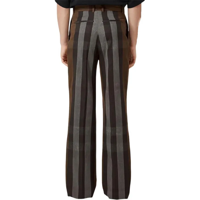 Burberry Wide Leg Check Trousers-2
